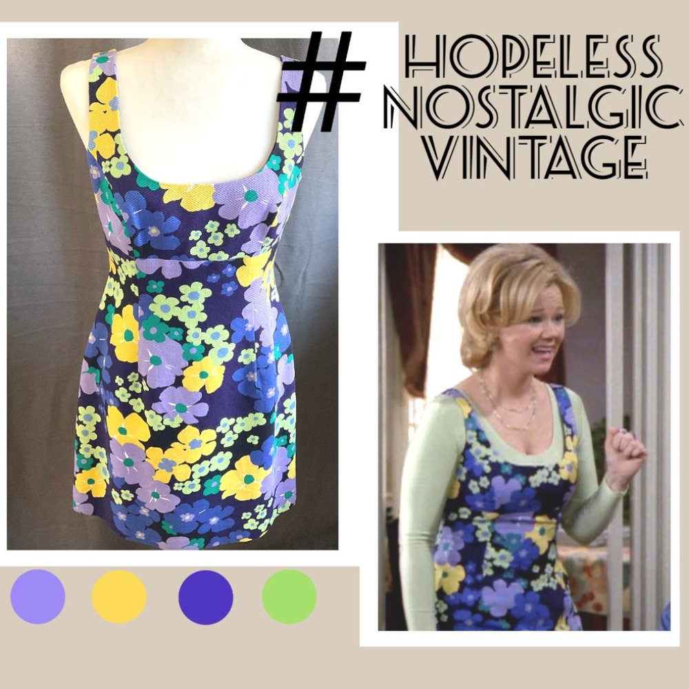 Vintage deadstock Laundry by Shelli Segal flower dress ASO Hilda Spellman